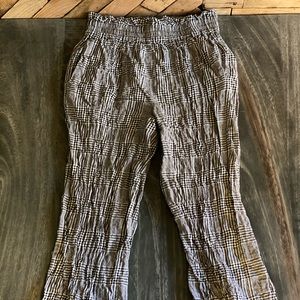 Hollister Black and White Buffalo Plaid Pants